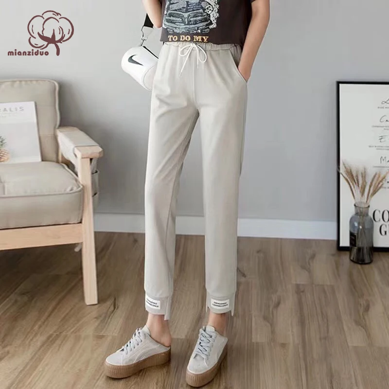 

Mianziduo 2019 New Fashion Women's Spring And Summer Free Shipping Home And Office Good Quality Leggings Cotton Pajamas Pants