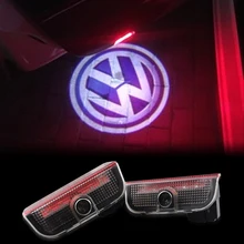2X LED Car Door Light Welcome 3D Shadow Logo Projector For VW Passat B6 B7 CC Golf 6 7 Jetta MK5 MK6 Tiguan Scirocco