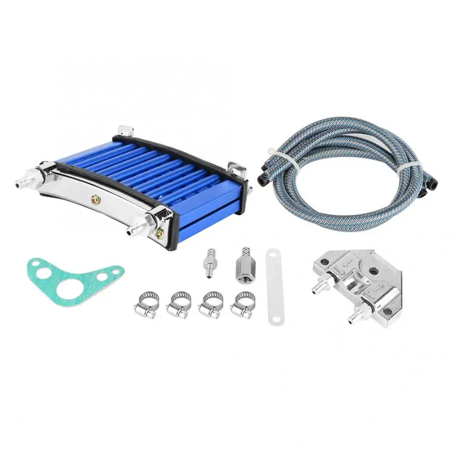 

Universal Motorcycle Engine Oil Cooler Cooling Kit Motor Aluminum Motorcycle Fit for 125cc Oil Cooler Kit Car Accessories