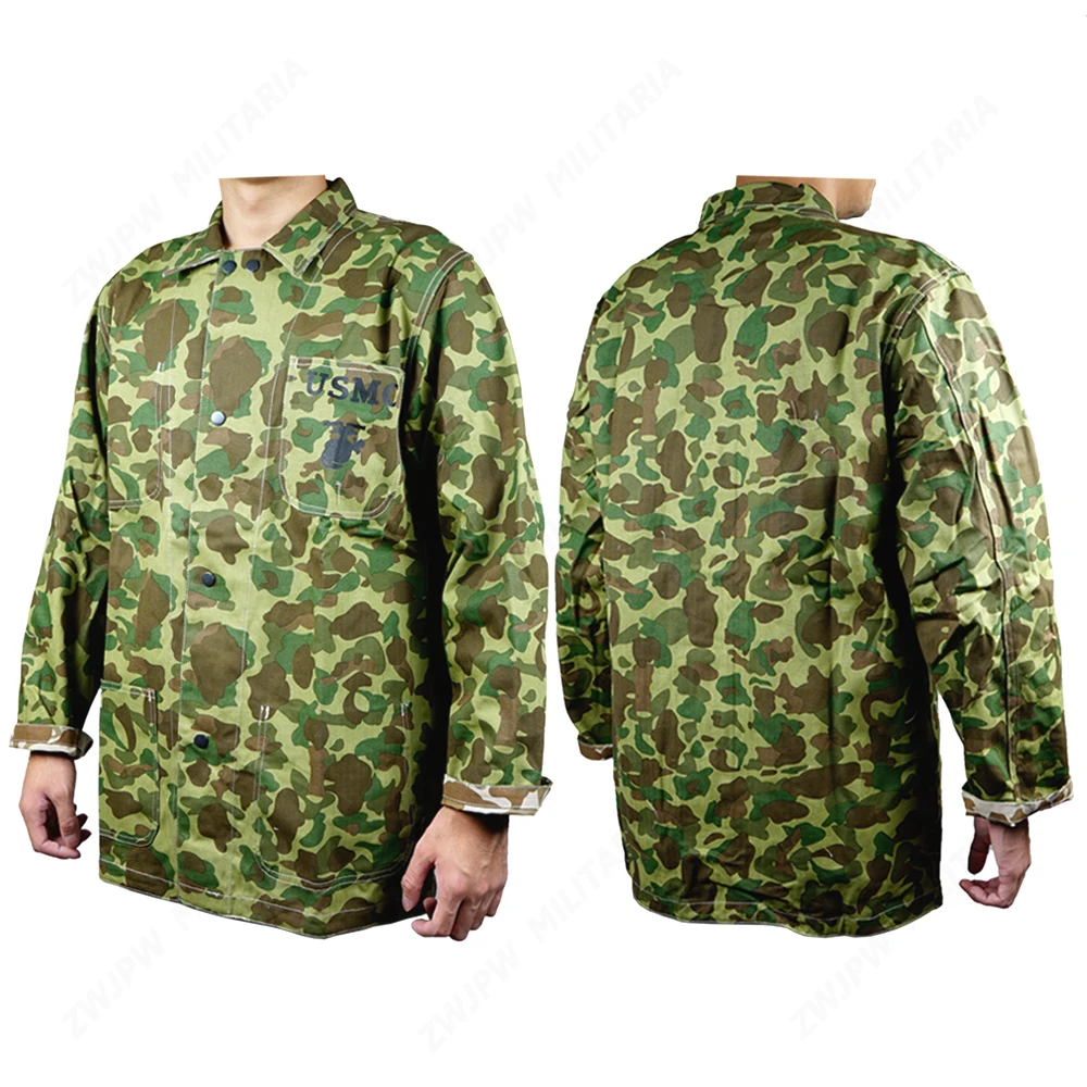 WW2 US ARMY USMC Pacific Camo Jas Jas Katoen WW2 US ARMY USMC Pacific Camo Jas Jas Katoen