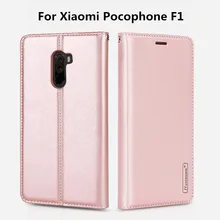 Чехол-книжка из искусственной кожи для Xiaomi Pocophone F1 чехол с магнитной мягкой ТПУ задней крышкой с отделением для карт держатель Подставка для телефона чехол