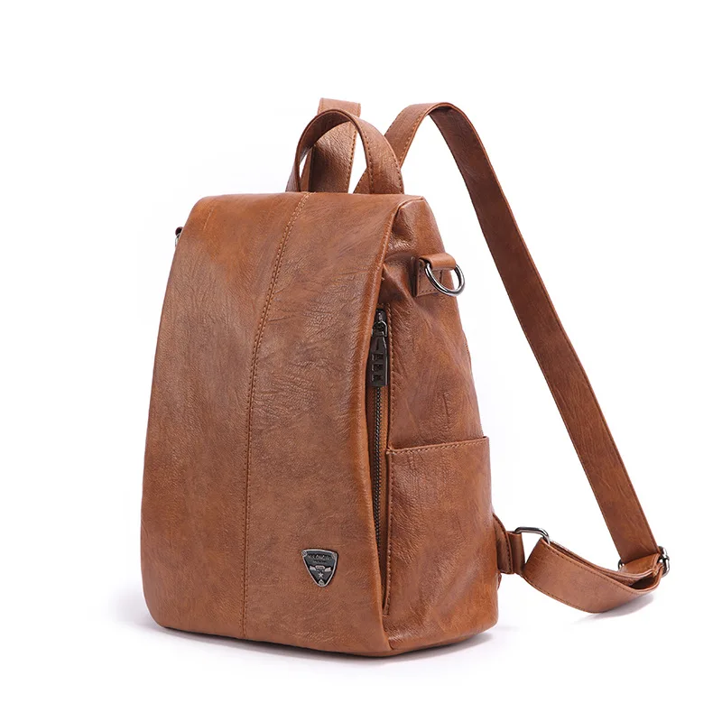 2020 Brand Backpack Female New Women Leather Backpack Bag High Quality PU Leather Anti Theft Backpa - 33044203192