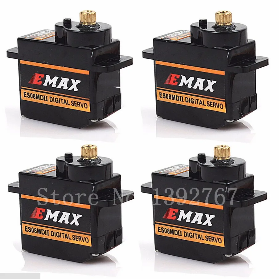 4pcs EMAX Servo ES08MD 08MD11 With Metal Gear Digital Servo 12g Torque
