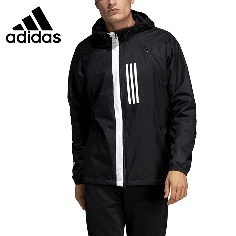 Новое поступление Adidas M WND JKT FL Для мужчин зимнее пальто с капюшоном спортивная одежда