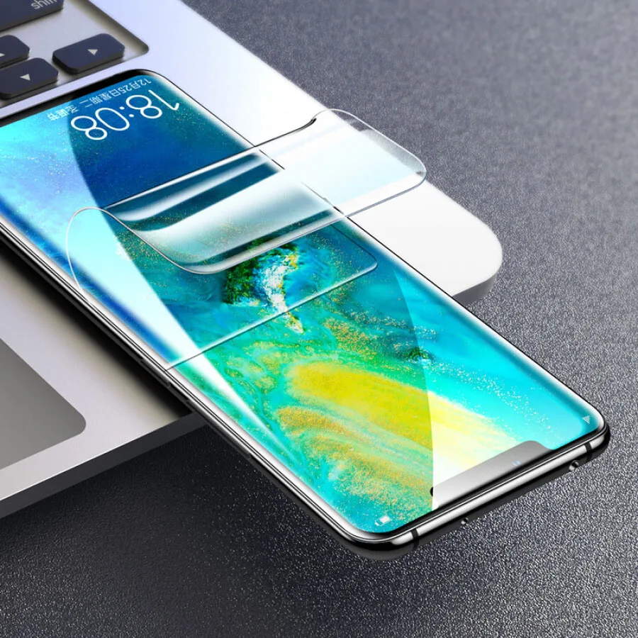 

2Pcs Silicone Clear Soft TPU Hydrogel Sticker FilmFor Samsung Galaxy S10 Plus 3D Front Full Cover Screen Protector A9 A7 2018 S8