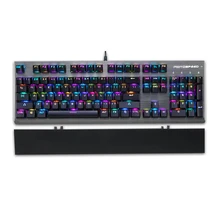 Оригинал motospeed CK 108 RGB anti-ореолы USB проводной Металл 104 клавиши механические подсветка Gaming Keyboard ck108 PC Gamer taclado