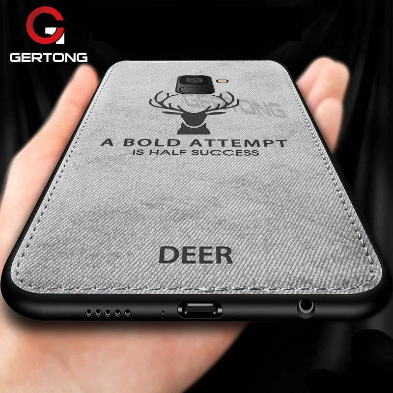 

Cloth Skin Phone Case For Samsung Galaxy M20 M10 M30 A50 A30 S10 Plus S10e A7 A9 2018 A9S Deer Fabric Cover Soft Cases S10 Case