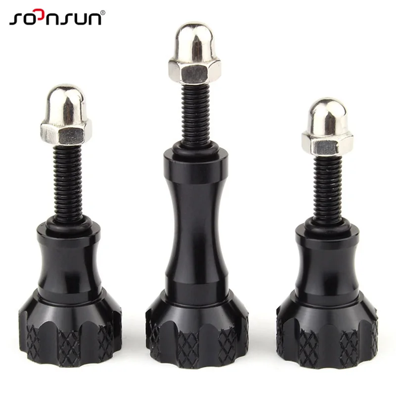 

SOONSUN 3 pcs/lot Black Aluminum thumb Knob Bolt Nut Screw Set for GoPro Hero 7 6 5 4 3 For SJCAM For Xiaomi Yi Accessories