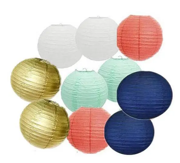 navy blue and coral outfits 10pcs white gold navy blue coral mint green paper lantern lamp shades for wedding birthday baby shower party decorationin lanterns from home garden on navy blue and coral outfits 10pcs white gold navy blue coral mint green paper lantern lamp shades for wedding birthday baby shower party decorationin lanterns from home garden on