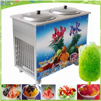 

free shipping 2018 double flat pan ice pan upgrade fried ice cream machine for sale