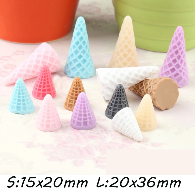 

CCINEE Simulation Ice Cream Cone Resin Multiple Styles Diy Resin Accessories DIY Craft Supplies