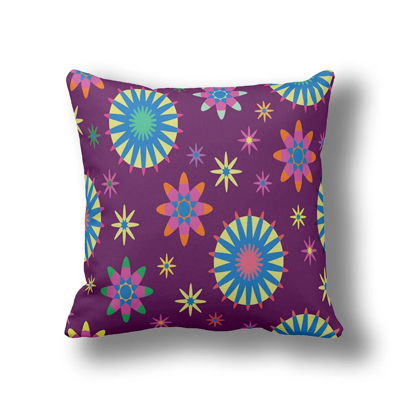 IKathoME Purple Floral Fall Pillows,Boho Flower Decorative Cushion Covers for Couch,Cheap Throw ...