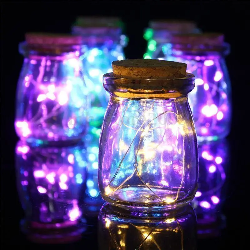 Светодиодная Водонепроницаемая медная гирлянда на батарейках 1 м 2 3 4 м|fairy lights|string