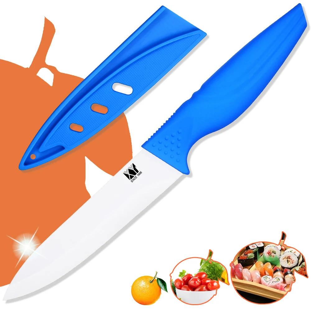 Hot brand kitchen knives one 5 inch slicing knife white blade + blue