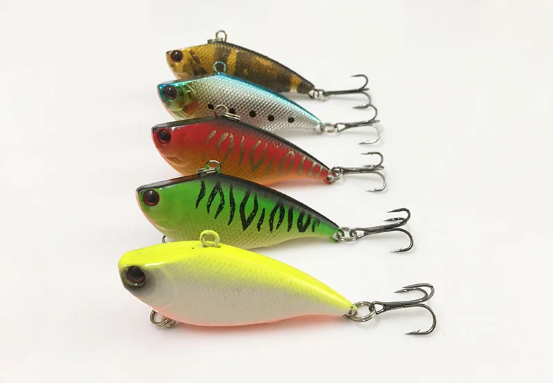 5Pcs VIB Fish Bait 5.5cm 7.5g Hard Lure Vibration Swimbait ...
