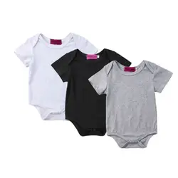 Одежда для младенцев pudcoco Одежда для детей; малышей; девочек мальчиков короткий рукав комбинезон боди наряды одежда из хлопка