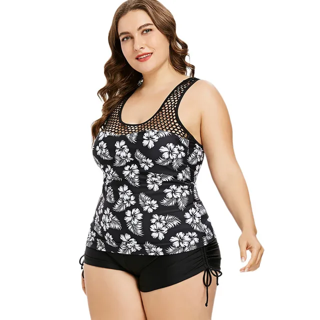 Aliexpress.com : Buy Plus Size Flower Floral Tankini Set Floral Tank ...