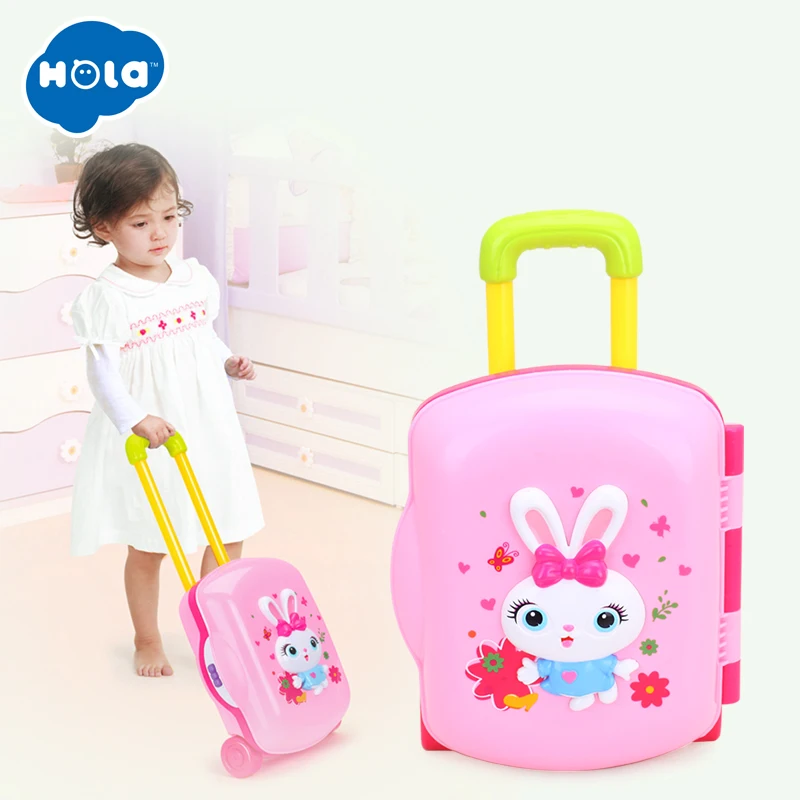 HUILE TOYS 3109 Pretend Play Make-up Dress Toys Luggage Suitcase Toy Set Children Dollhouse Furniture Play House Toys for Girls