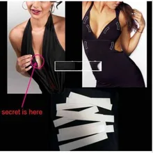 Леди Средства ухода за кожей Клейкие ленты не экспозиции полосы Двусторонняя без бюстгальтер платье Невидимый Мода Клейкие ленты S 200 шт./лот