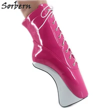 Sorbern/Лидер продаж; розовые ботильоны; пикантные балетки на каблуке; обувь для Фетиш; ботинки на высоком каблуке 7 дюймов; обувь для балета; обувь для танцев на шесте