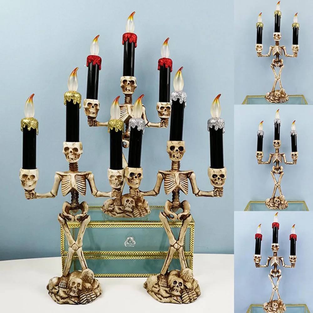 2019 Halloween Creative Candles Skull Led Tree Demon House Haunted Bar Shop Window Easter Decor For Party | Дом и сад