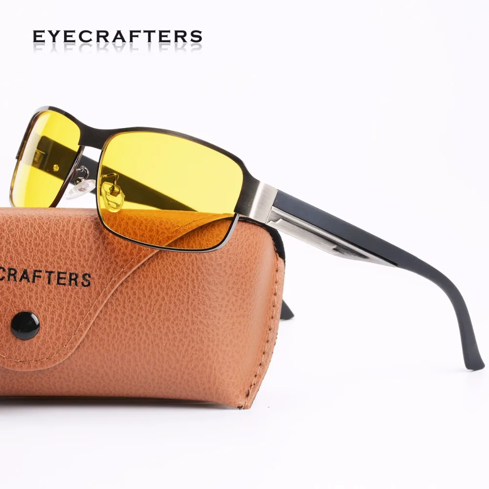 Eyecrafters мужские желтые поляризационные солнцезащитные очки ночного видения для