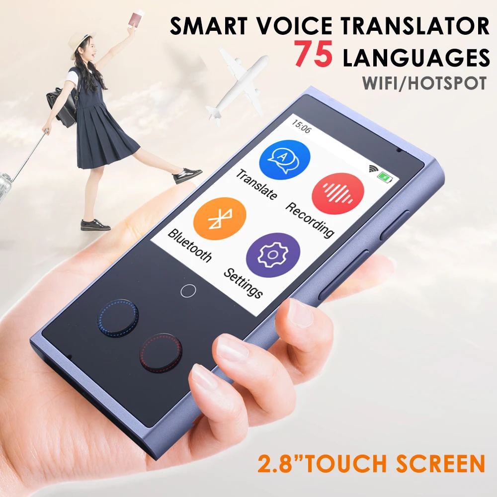  Translaty Voice Instant Translator 75 Smart Portable English Language Intelligent Voice Translators - 33038356199
