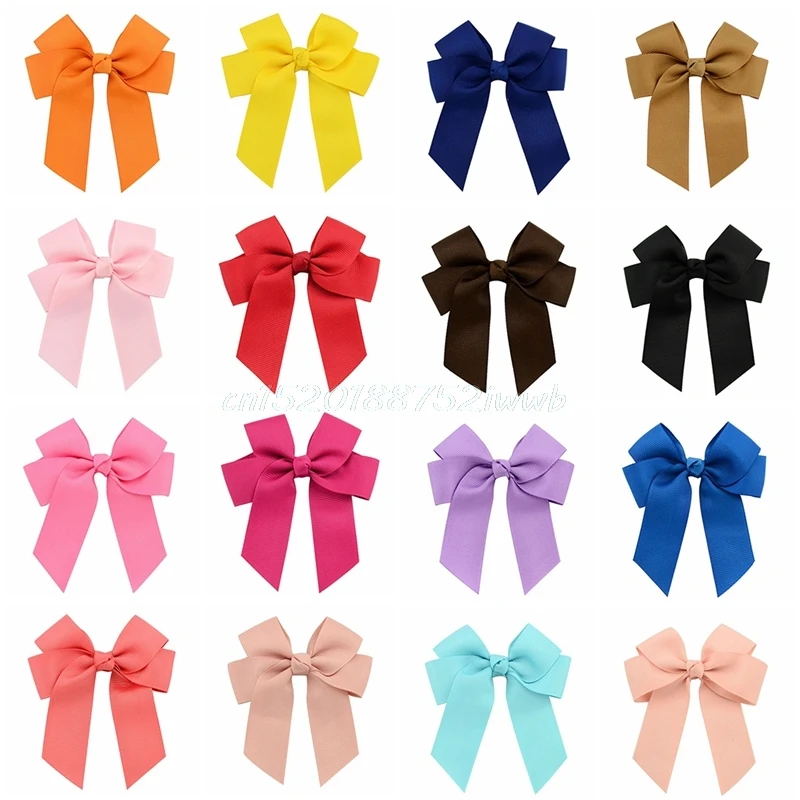 

20 Pcs Kids Girls Handmade Grosgrain Ribbon Bow Hair Clips Sides Accessories New #T026#