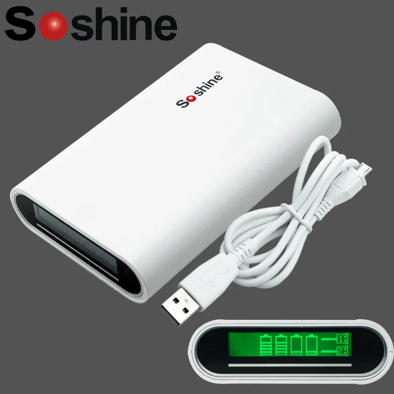 

Soshine E3 power bank lcd usb DIY power bank 18650 battery box 18650 power bank box cell phone case diy kit portable charger lcd