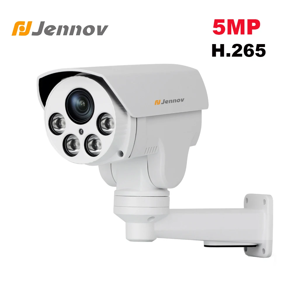 Камера видеонаблюдения Jennov H.265 5 МП PTZ IP 4x zoom 48 В POE аудио 3 Мп водонепроницаемая HDMI