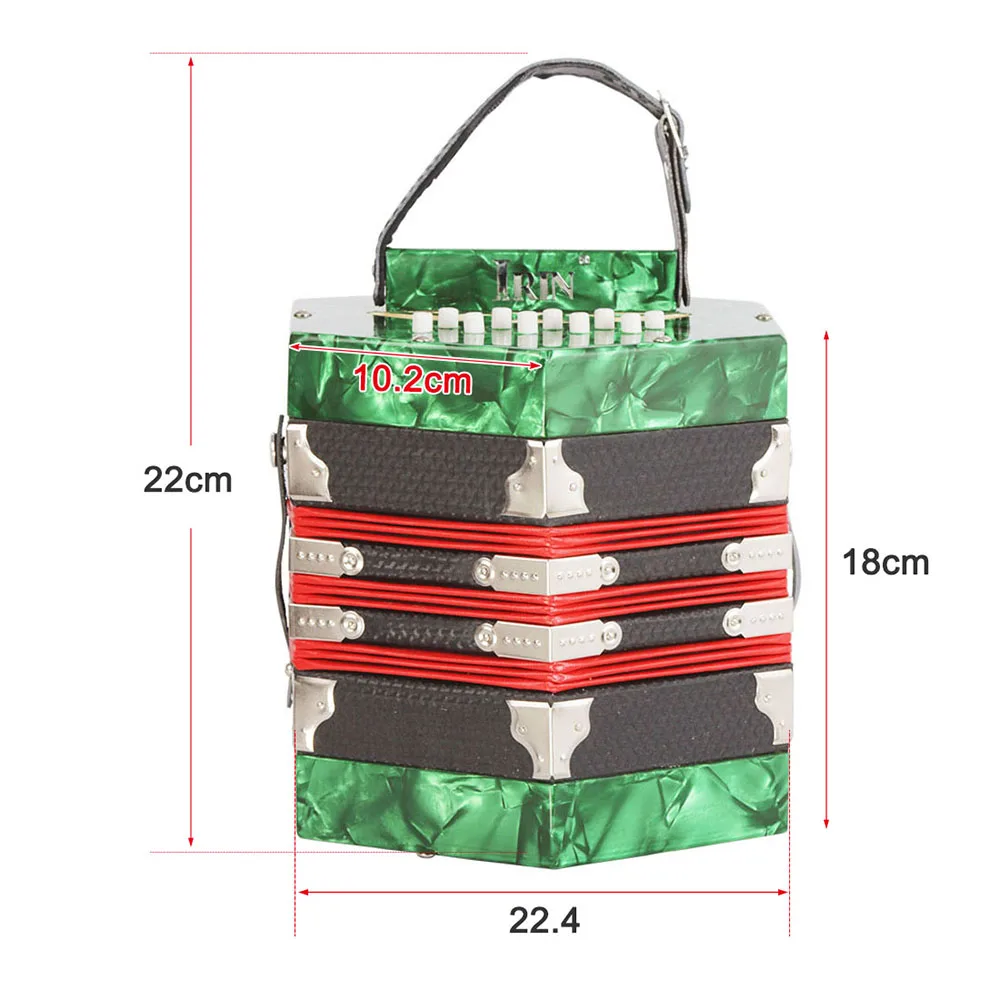 Хорошее качество Гармоники концертино типа «гармошка» 20-кнопка 40-Рид англо Стиль с сумкой для переноски