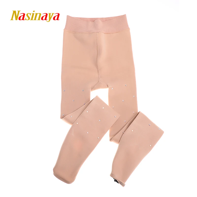 

Customized Figure Skating Pantyhose For Girl Women Training Competition Patinaje Ice Skating Warm Fleece Gymnastics Skin Color 4