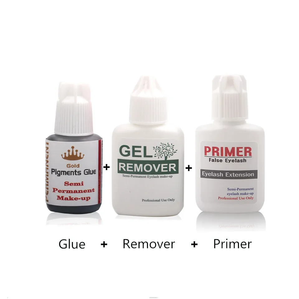 

Professional Glue Remover Cleaner and Primer for Eyelash Extension Grafting Salon Makeup Tools Eyelash Glue Sets