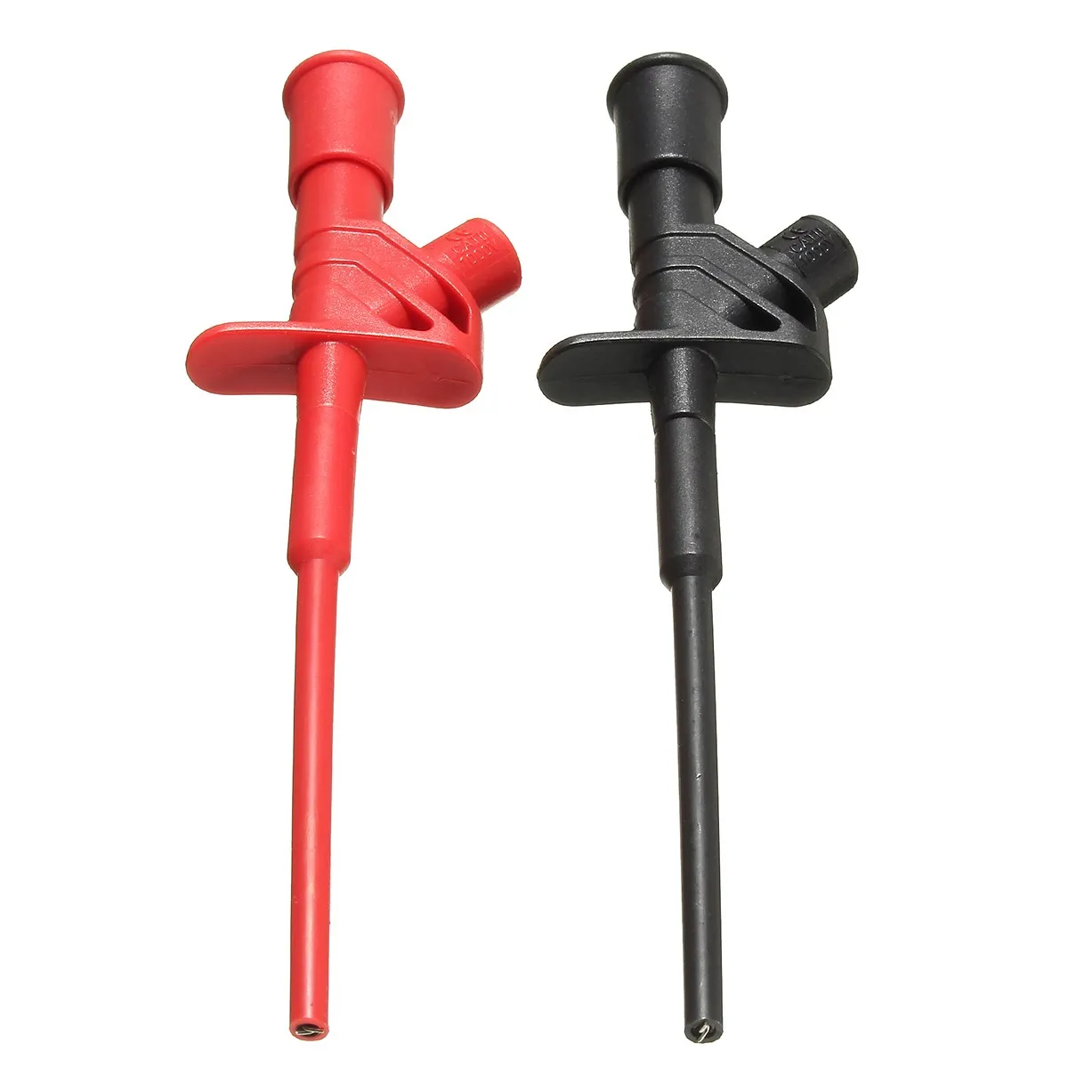 

2Pcs Quick Test Hook Clip Professional Insulated High Voltage Flexible Testing Probe 4mm