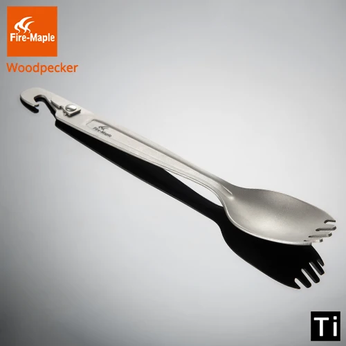 Fire Maple titanium Spork с многофункциональным ударом сверхлегкие походные столовые приборы походная посуда награждена ISPO Gold Winner - Цвет: silver