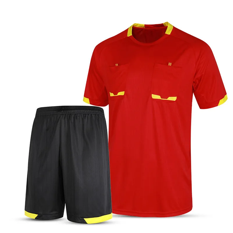 Новые профессиональные мужские футбольные майки, форма рефери, футбольные рубашки, шорты, костюм, дышащие быстросохнущие мягкие Джерси, комплекты, сделай сам, принт - Цвет: 8003 red jerseys