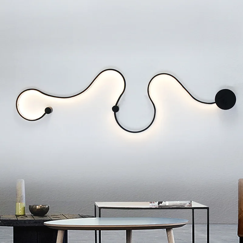 

New Postmodern Simple Creative Wall Light Led Bedroom Bedside Decoration Nordic Designer Living Room Corridor Hotel Wall Lamps