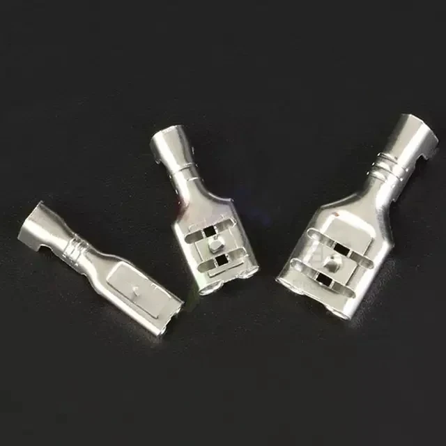 100Sets(200pcs) Female Spade Connector 2.8 /4.8 /6.3 Crimp Terminal with Insulating Sleeves For Terminals 22-16AWG