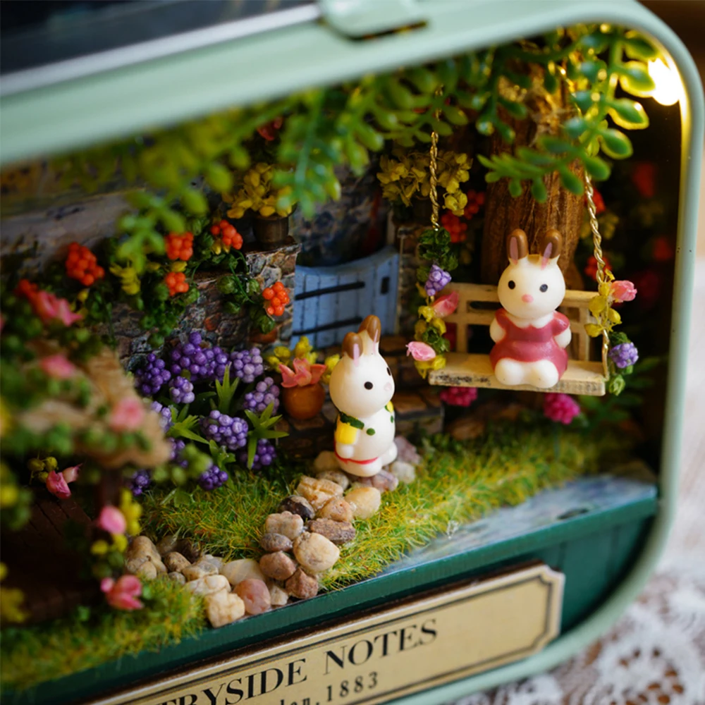 Funny Countryside Wooden Toys DIY Miniature House Hand Craft Box Theatre Dollhouse Mini Furniture Doll House Christmas Gift Toys