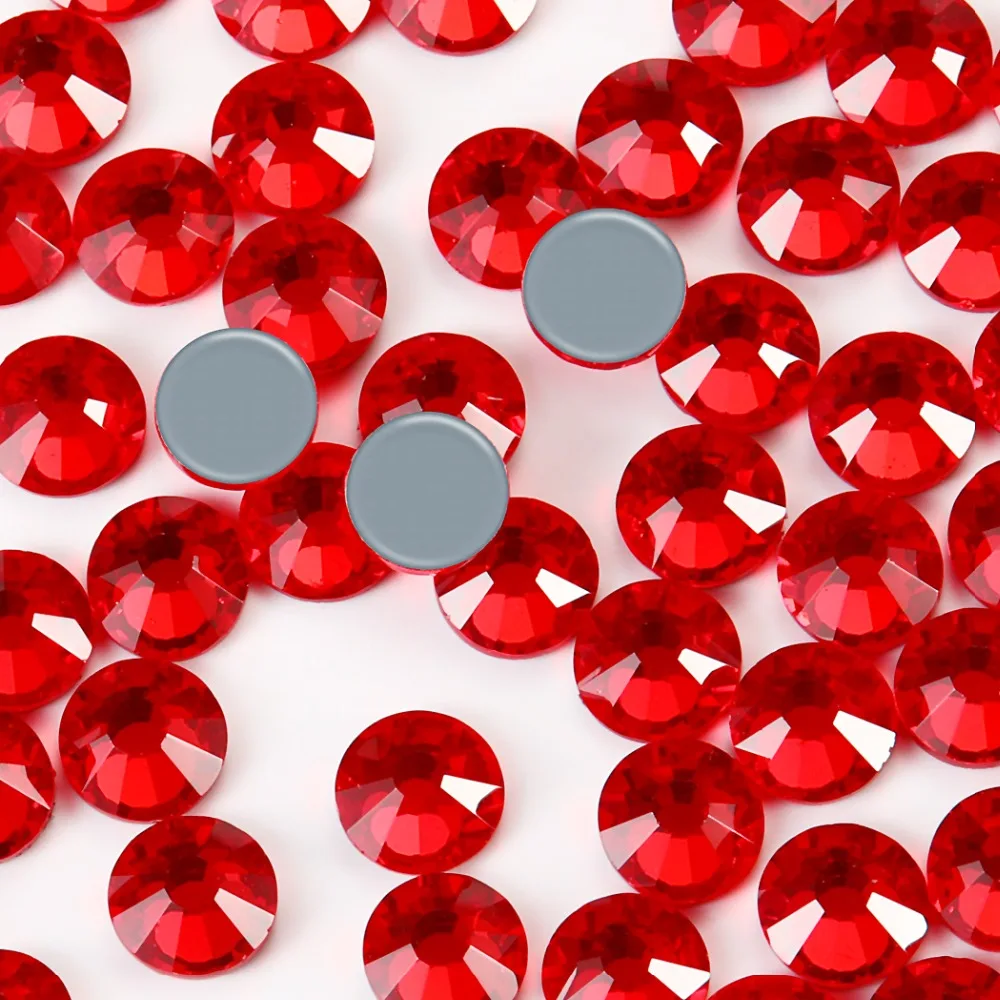 

New SMC Cut Light Siam Iron on Rhinestone ss16 ss20 ss30 Hotfix Rhinestones AAAAA Grade for Luxury DIY things