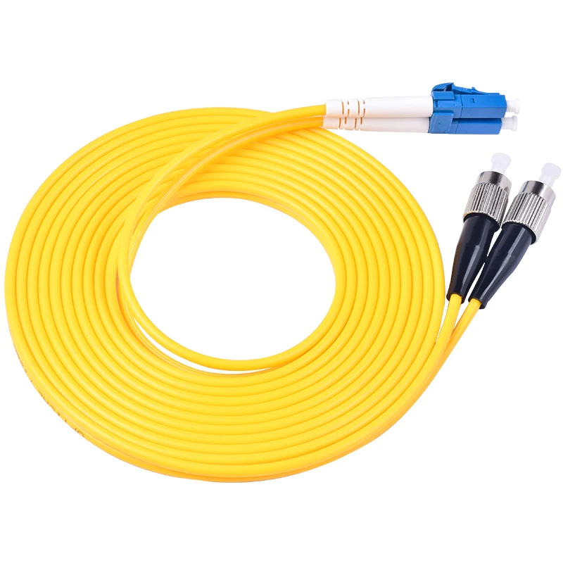 10 шт. Оптическое волокно гибкий кабель LC/UPC-FC/UPC однорежимный, Двойной волокно 3,0 мм ПВХ 3 м волокно патч-корд lc-fc