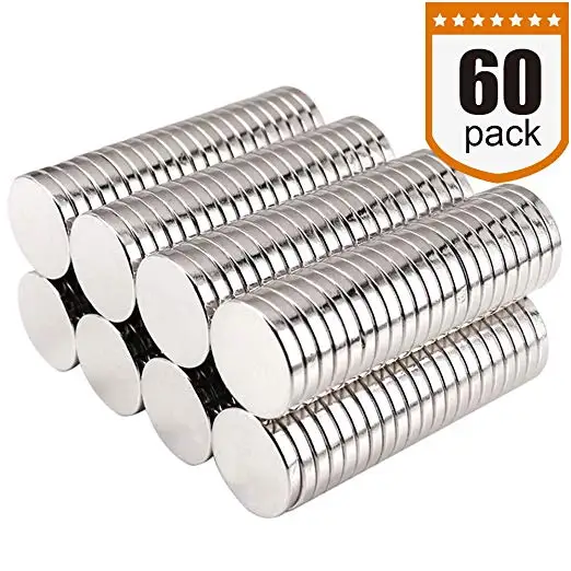Refrigerator Magnets Premium Brushed Nickel Fridge Magnets, Hook,Office Magnets( D6*2 - Цвет: 60PCS