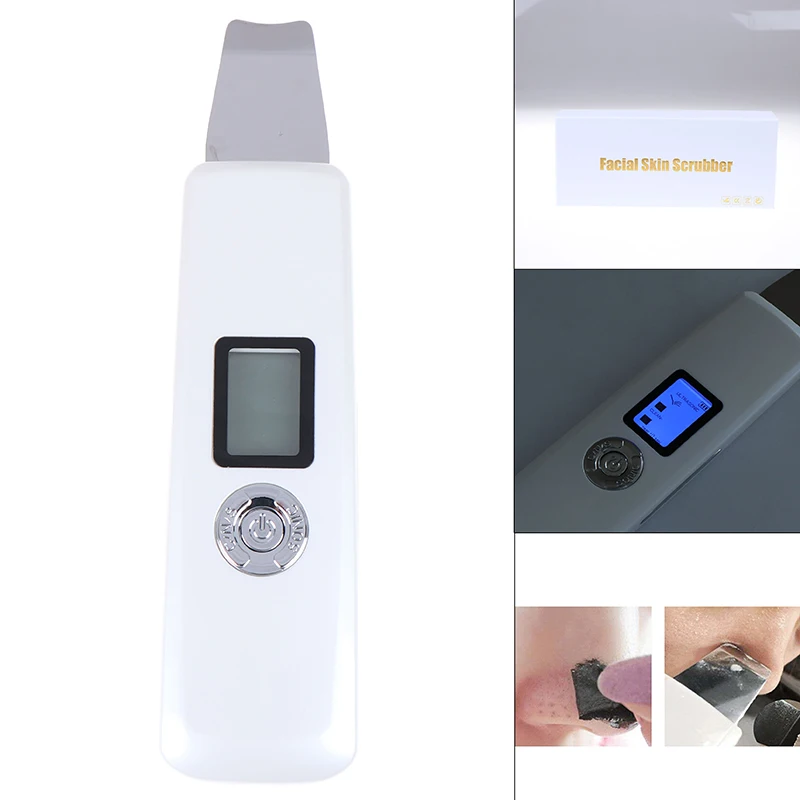 Ultrasonic Ion Skin Scrubber Facial Care Scrubber Cleaner Blackhead Removal Face Peeling Extractor Skin Beauty Device New