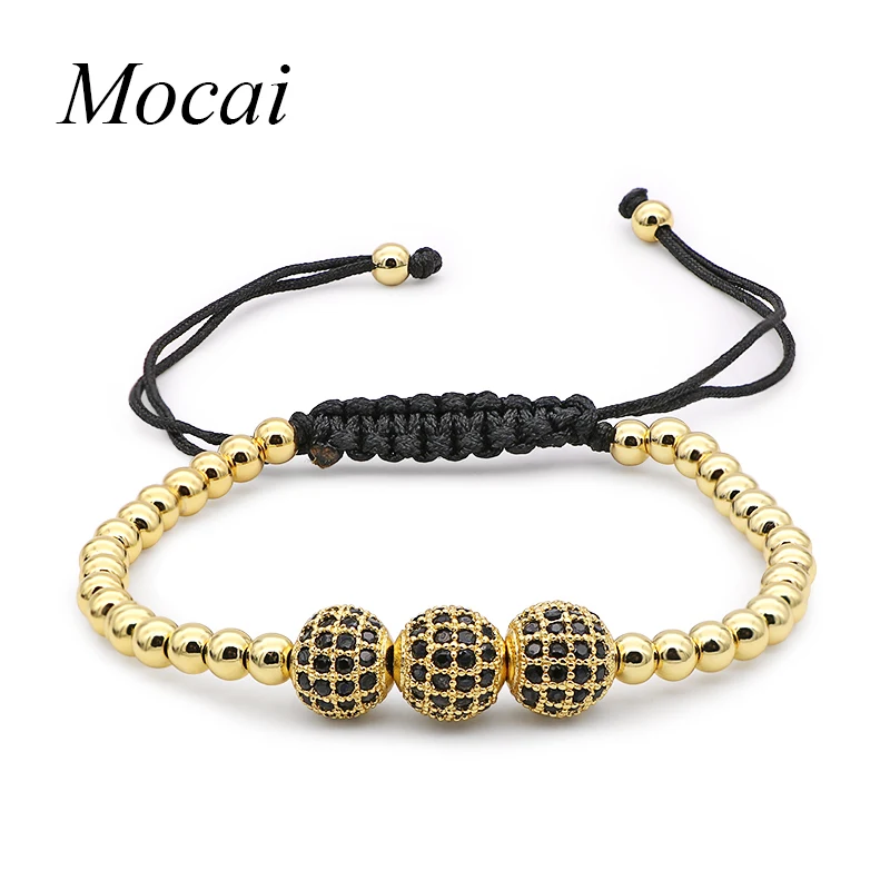 

Fashion Gold Color Round Bead Punk Rope Adjust Unisex Bracelet For Women Men Lover Three Colors ZK30 SJ120920
