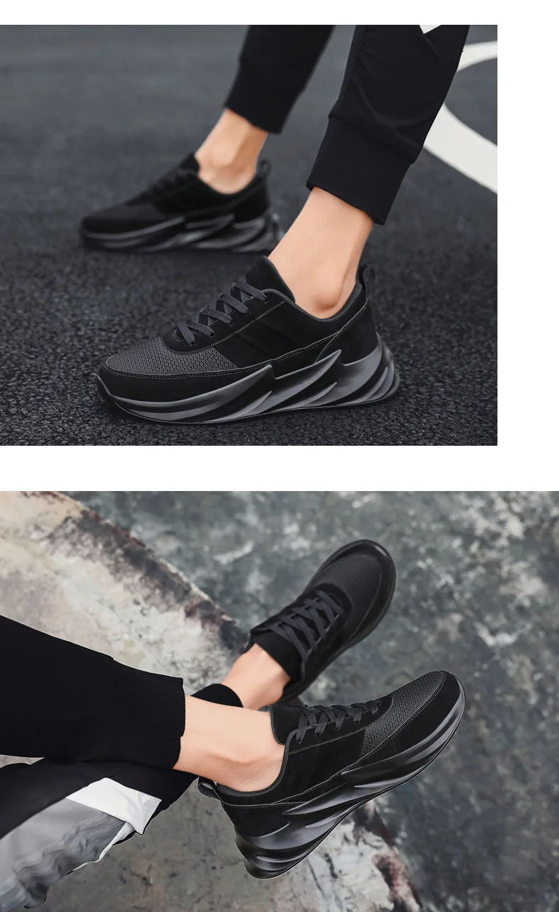 New Shark Off Fashion White Sneakers Men Spring Summer Chunky Sneakers Hip Hop Light Casual Suede Shoes Tenis Sapato Masculino