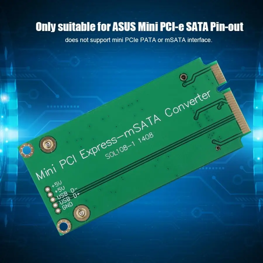 MSATA SSD для SATA Mini PCIE SSD Riser Card адаптер конвертер для ноутбука ASUS