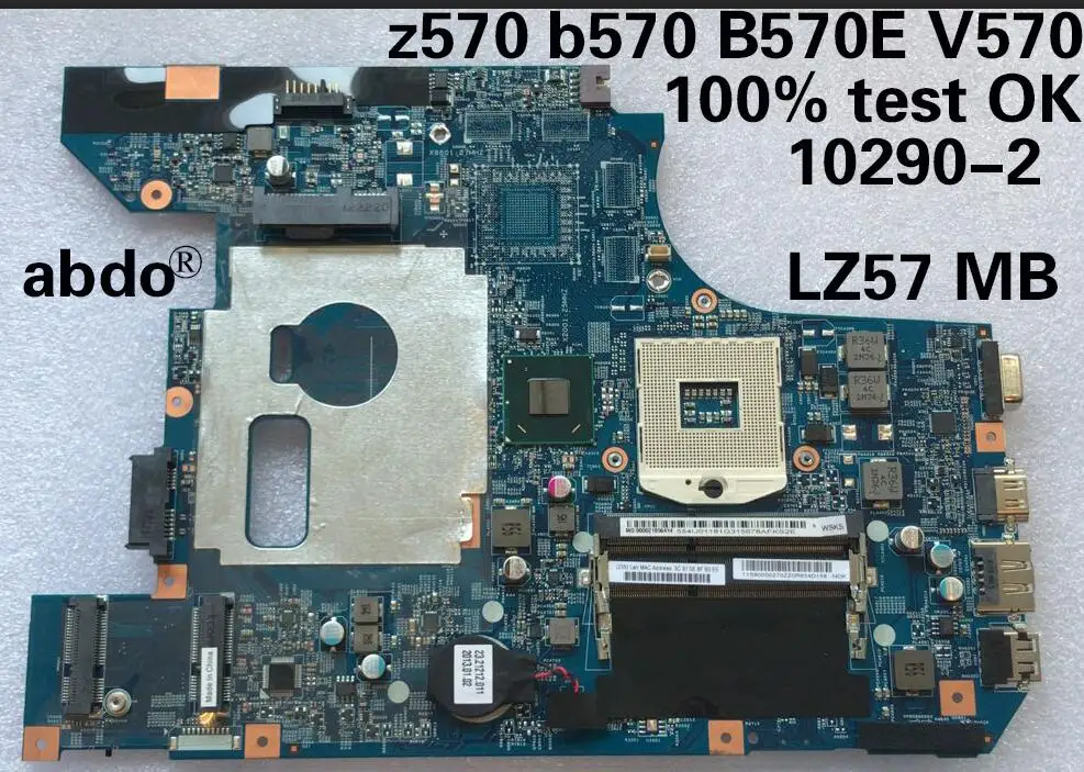 Abdo Lenovo Z570 B570 V570 B570E Материнская плата ноутбука HM65 10290-2 48.4PA01. 021 LZ57 MB 100% ТЕСТ ОК |