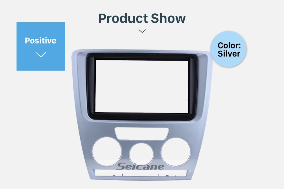 Seicane двойной Din Автомобильная стерео рамка для приборной доски отделка для 2007 2008 2009 Skoda Octavia окруженная панель пластины