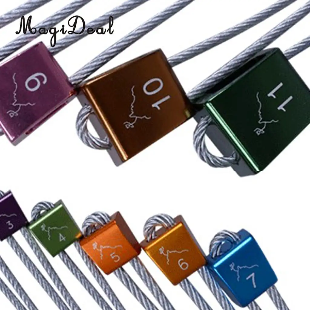 MagiDeal 12Pcs Aluminum Alloy Fixed Rocky Poin Frock Mountaineering Rock Climbing Equipment Piton Abseiling Plugs