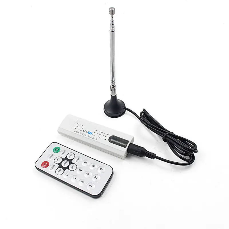 Цифровой DVB T2 T C 2 0 USB tv Stick HD ТВ приемник с антенной дистанционного FM DAB SDR ключ для
